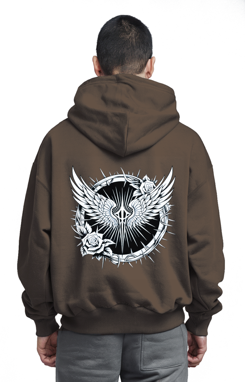 Gothic Angel Wings Premium Hoodie – 345 GSM Cotton - Image 18
