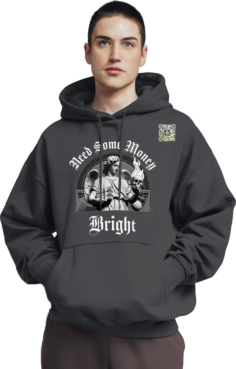 Marble Luxe Money Hoodie - Front & Back Graphic Edition - Image 7