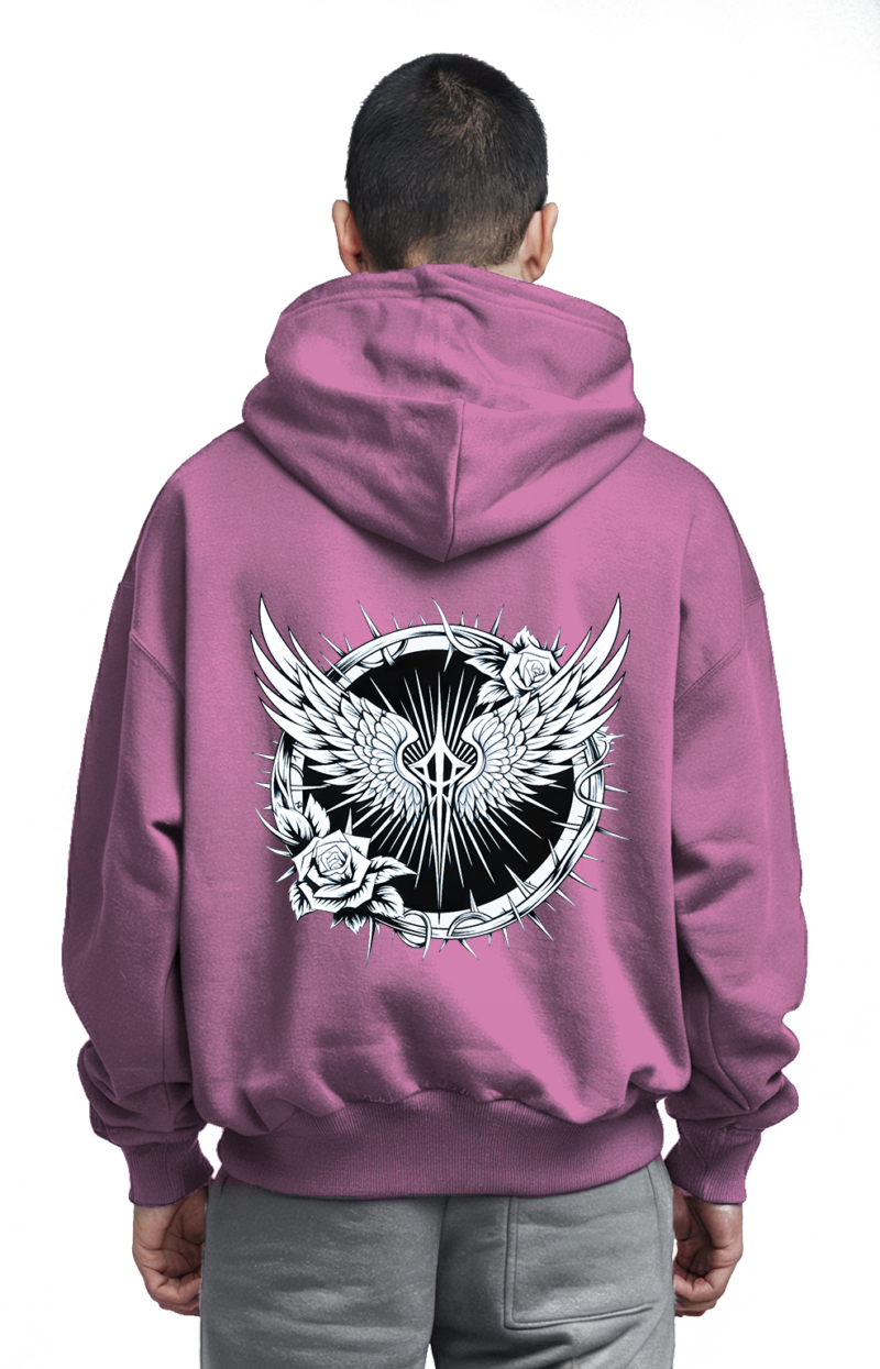 Gothic Angel Wings Premium Hoodie – 345 GSM Cotton - Image 10