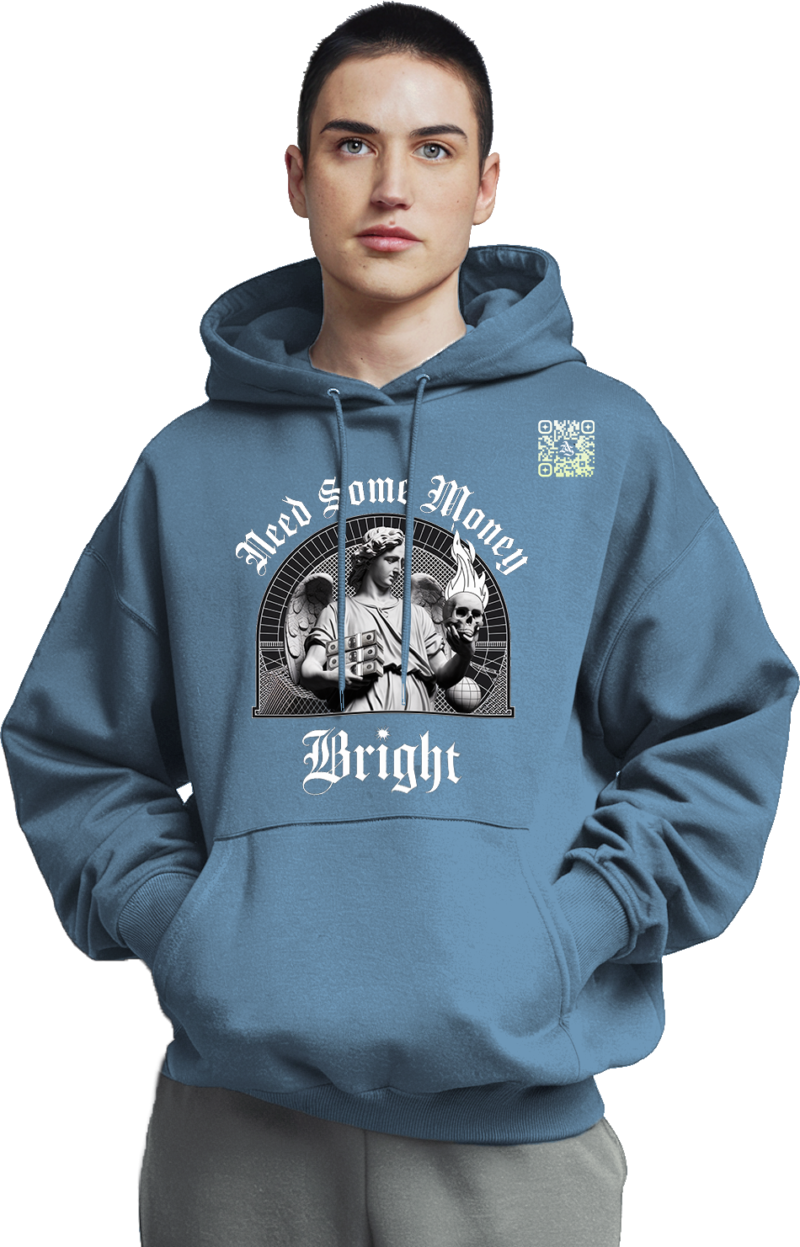 Marble Luxe Money Hoodie - Front & Back Graphic Edition - Image 3