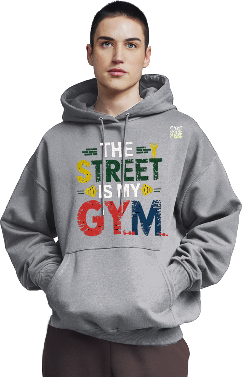 Dual Impact Activewear Hoodie: Street Gym & Joy - Image 3