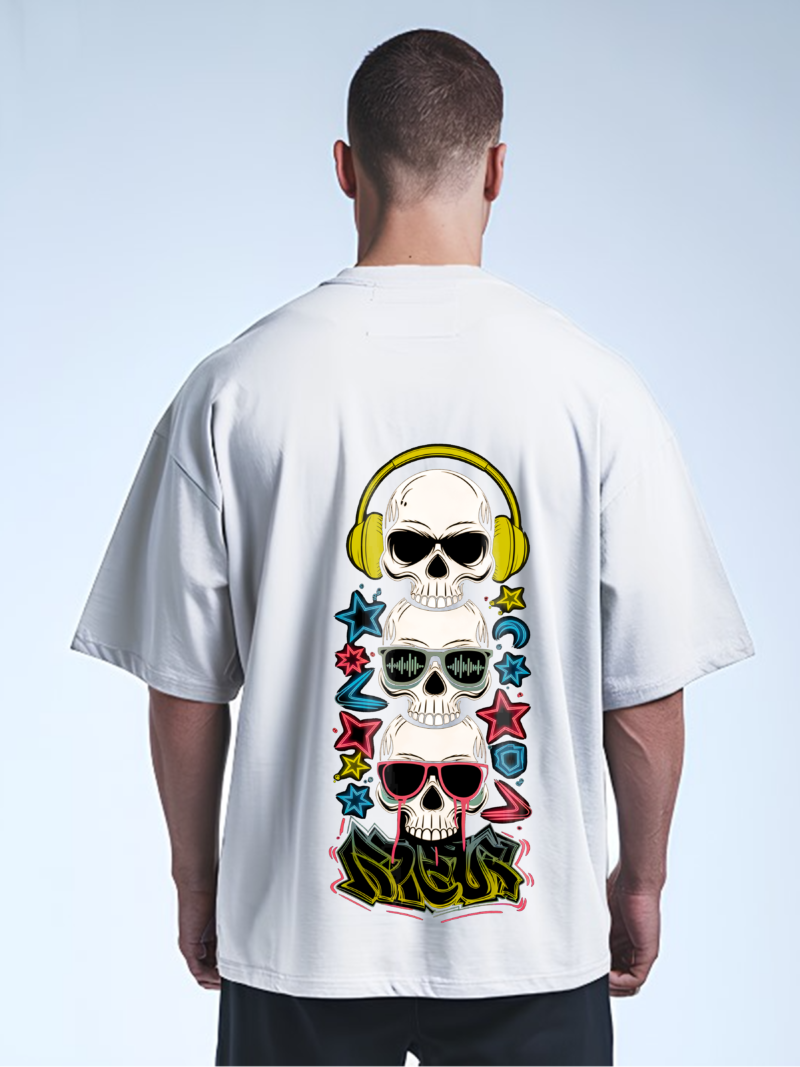 Cosmic Skull Beats Tee - Dual Dimension Design - Image 8